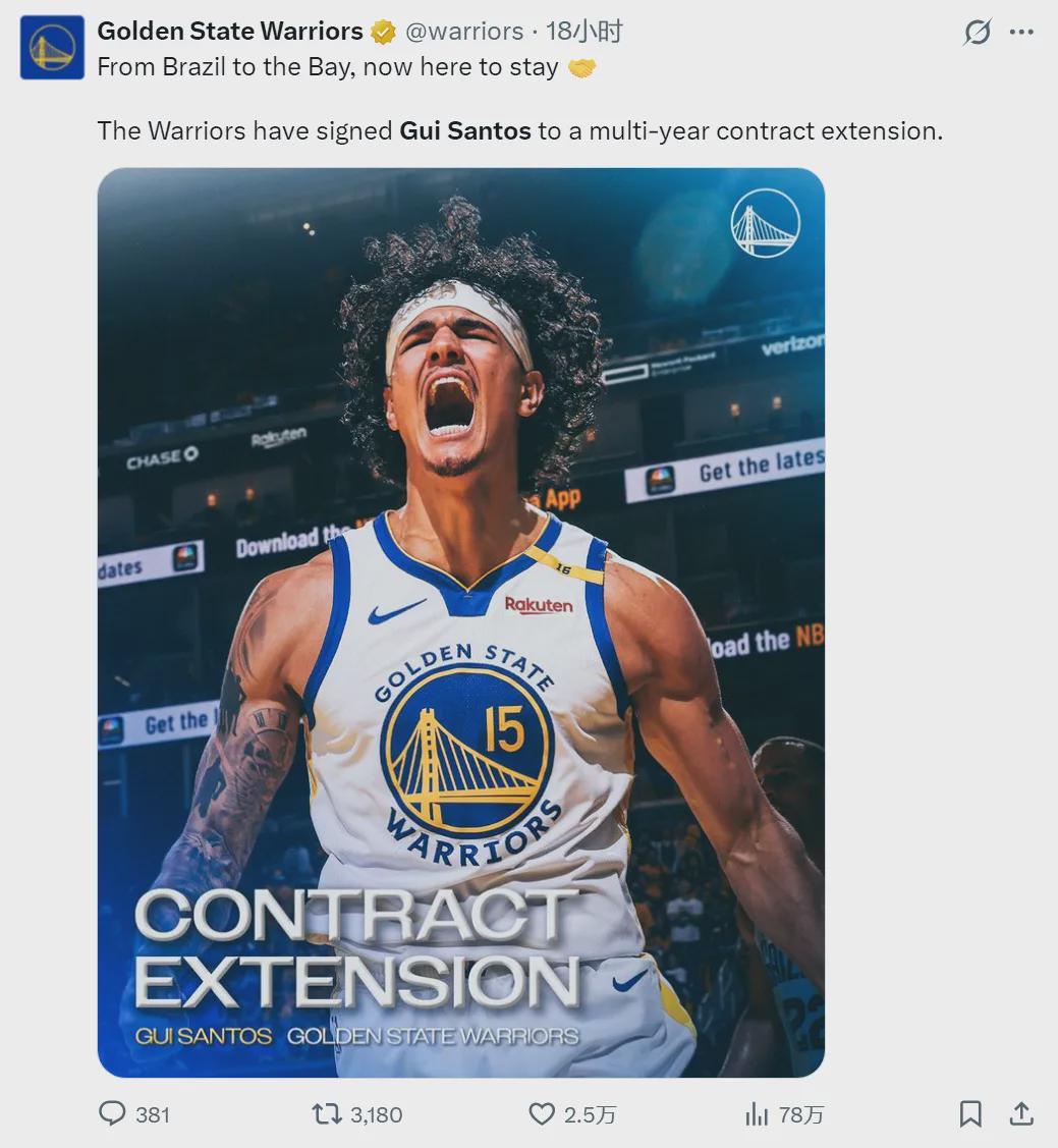 kaiyun-3年1500万！勇士正式续约！科尔捡到宝了